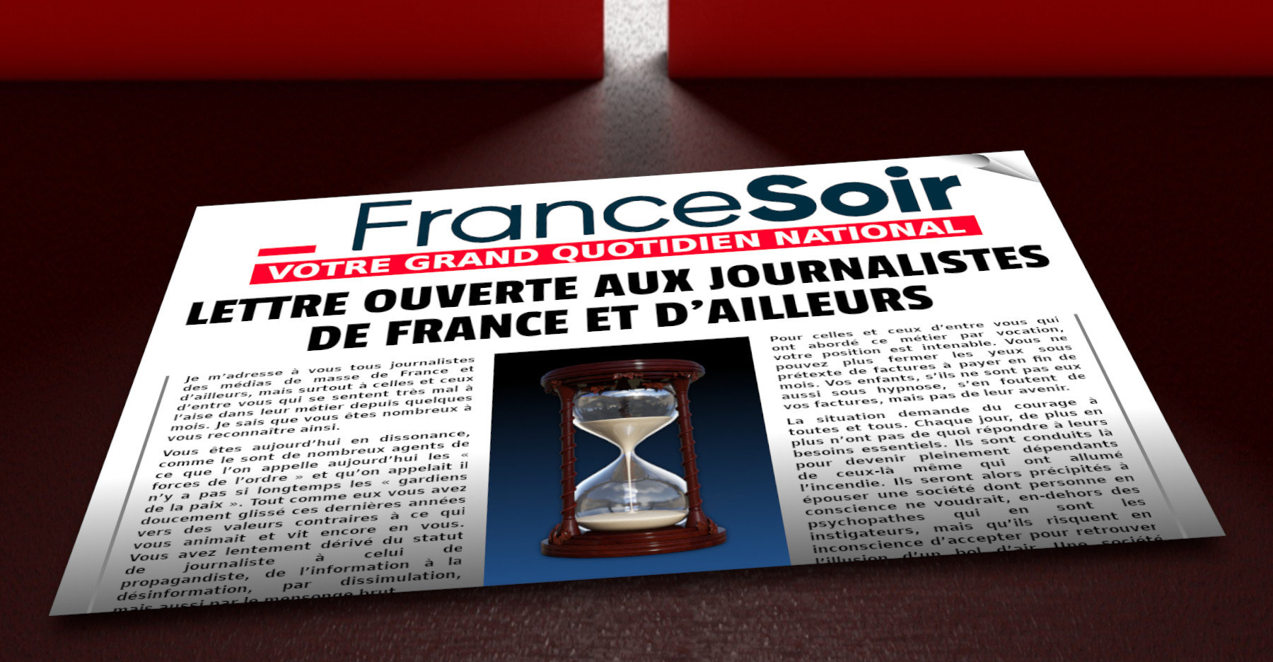 Lettre Ouverte Aux Journalistes De France Et D’ailleurs. Par Francesoir.